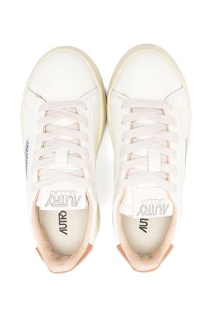 sneakers in pelle bianco AUTRY KIDS | KDLKFF05WHTBRNSUG